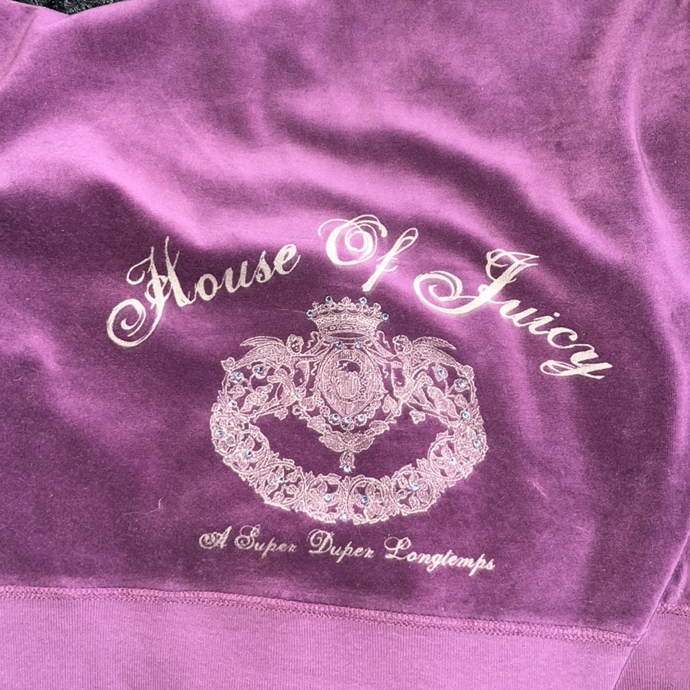 COPY - Y2K juicy couture velvet purple zip up